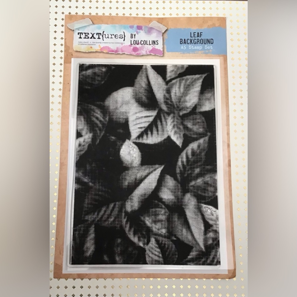 Textures by Lou Collins Large Leaf Background Stamp